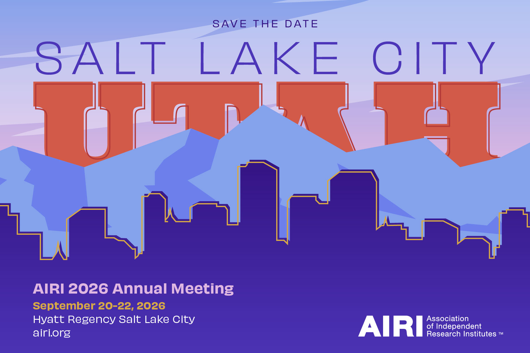 AIRI 2026 Annual Meeting, Salt Lake City